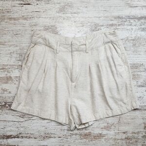 Women's Weekend Linen Blend Shorts Size Medium Cream
